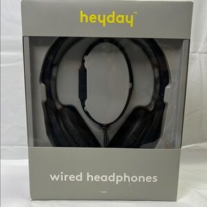 Heyday Wired Headphones - Charcoal NEW